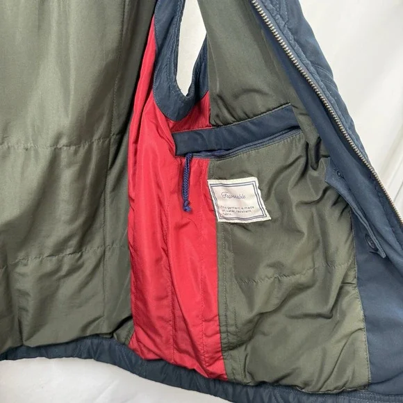 Faconnable Men's Full Zip Vest Jacket Navy Quilted Lightweight Outdoor M - Picture 9 of 10